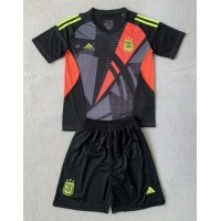 Camiseta Argentina Portero Primera Equipación Replica Copa America 2024 para niños mangas cortas (+ Pantalones cortos)